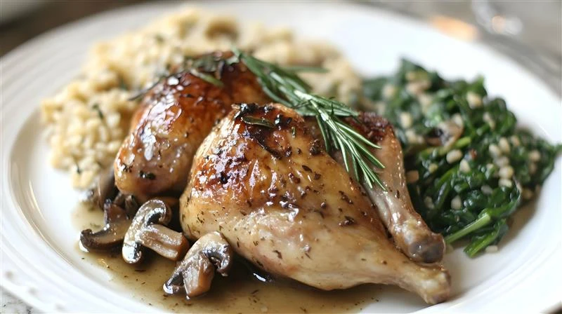 Poulet aux champignons