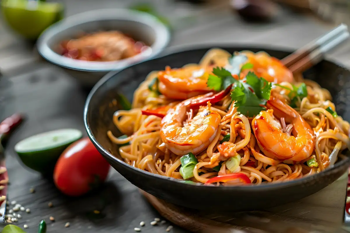 Nouilles crevettes